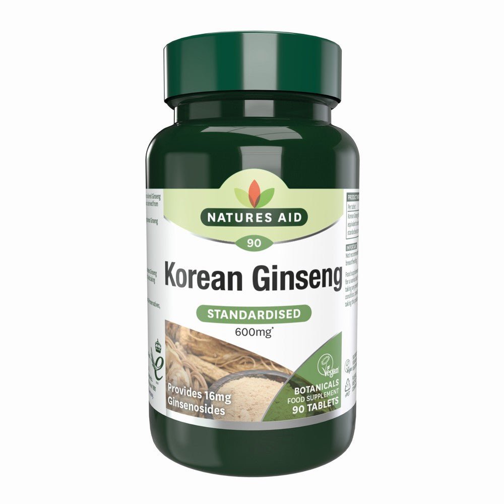 Natures Aid Korean Ginseng 600Mg - Earthfare Supermarket - 5023652020900
