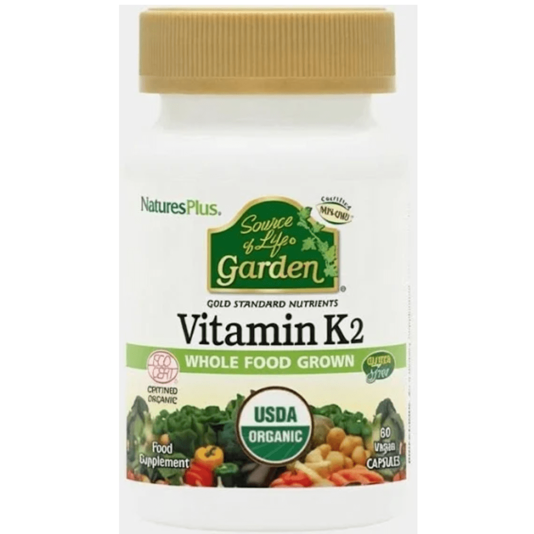 Natures Plus Sol Garden Organic Vit K2 120MCG VCAP60 - Earthfare Supermarket - 097467307377