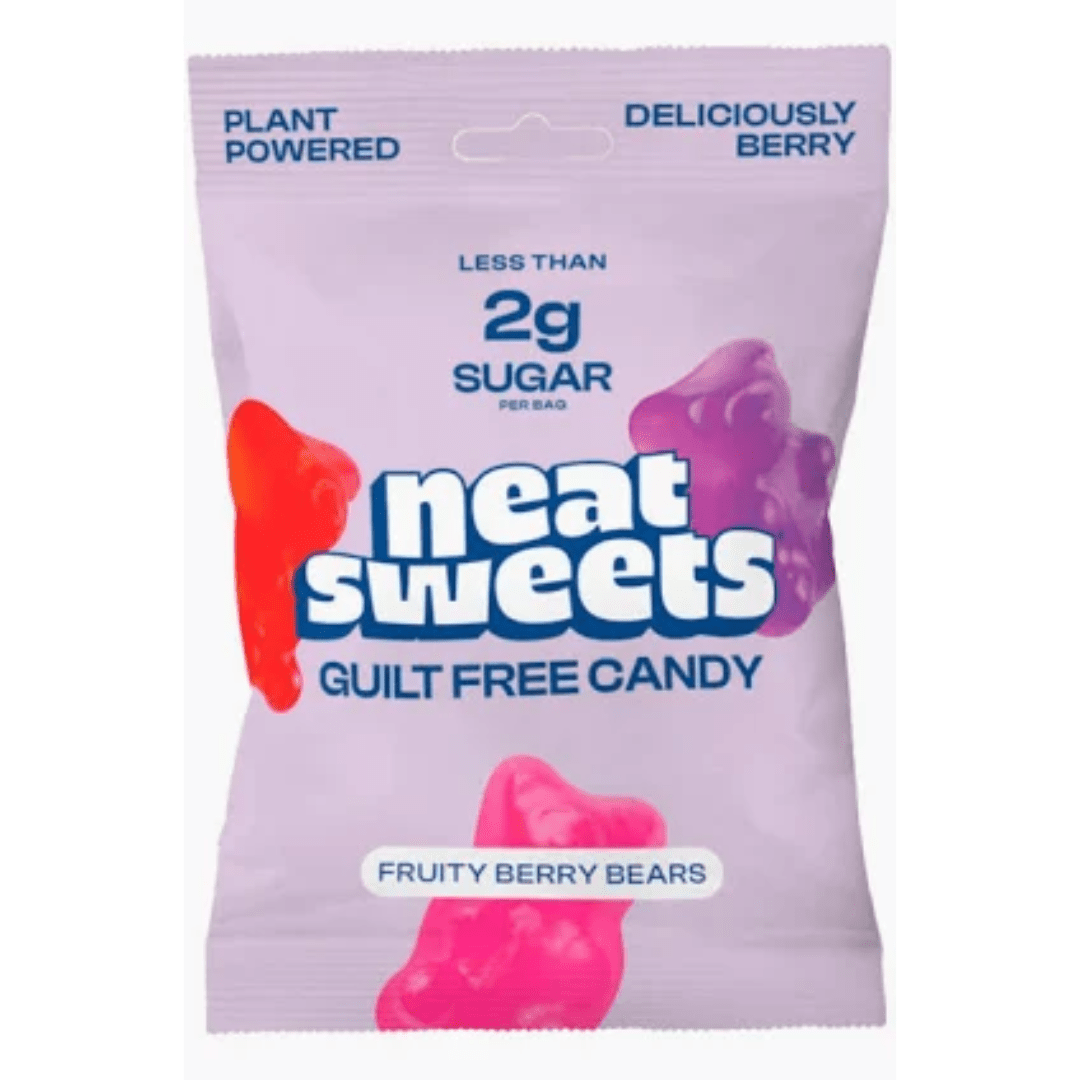 Neat Sweets Low Sugar Plant Based Fruity Berry Gummy Bears 50g - Earthfare Supermarket - 5070002635208