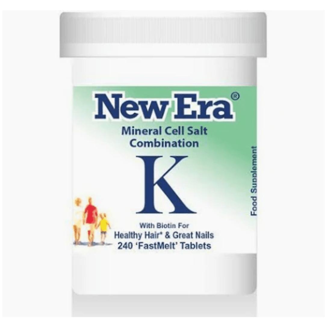 New Era Mineral Tissue Salt Combn K Healthy Hair & Nails - Earthfare Supermarket - 5013007065991