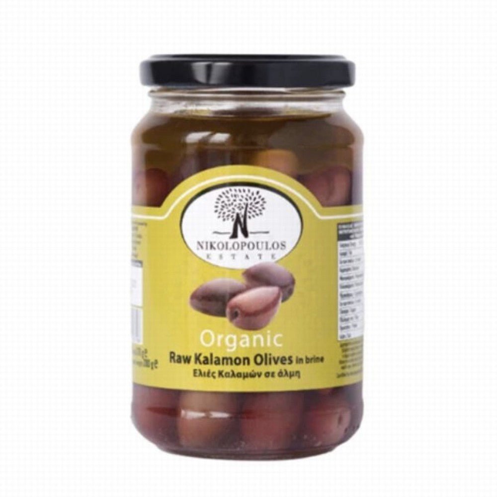 Nikolopoulos Organic Raw Kalamata Olives Pitted 190G - Earthfare Supermarket - 5200137994790