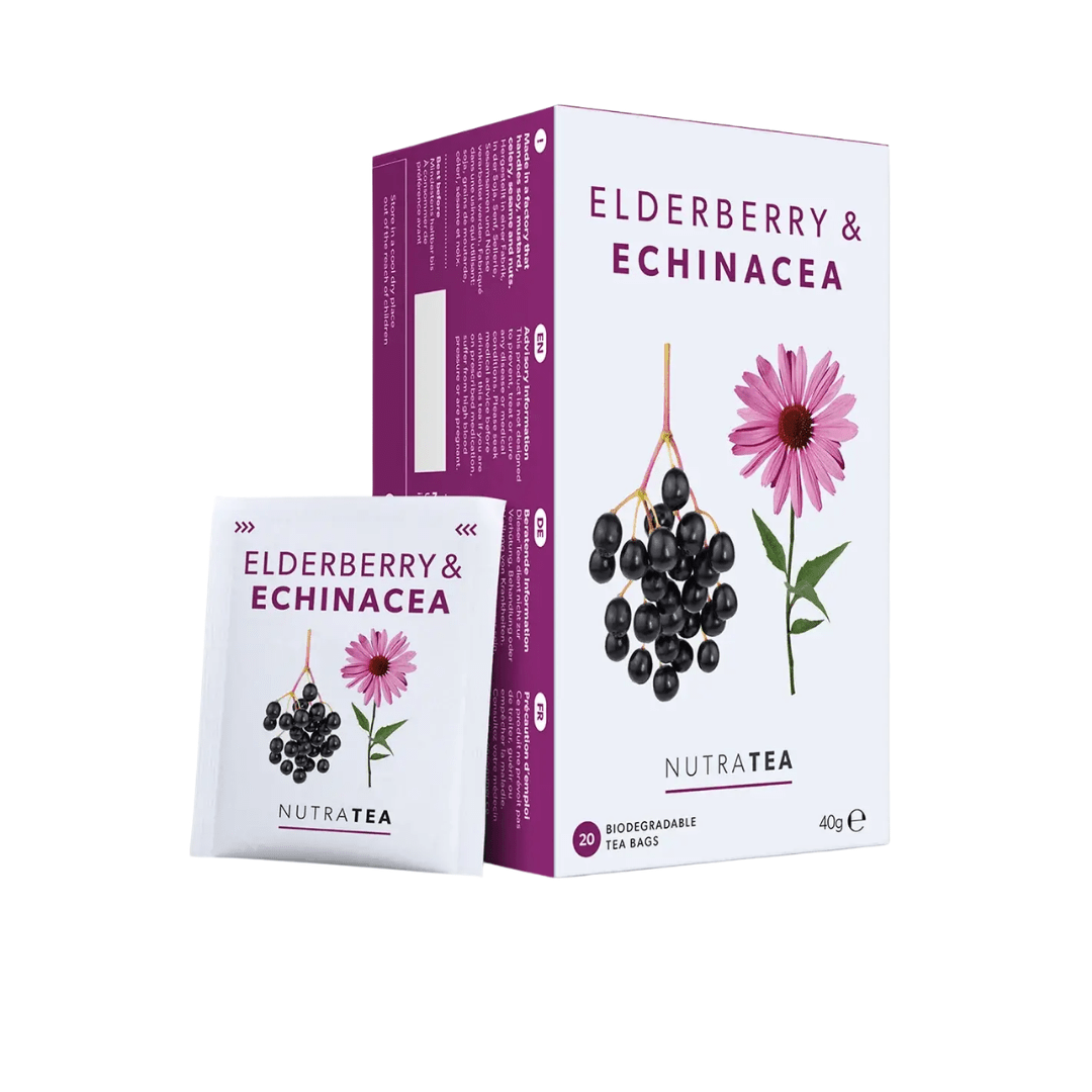 Nutra Elderberry & Echinacea - 20 Herbal Tea Bags - Earthfare Supermarket - 5060394428496