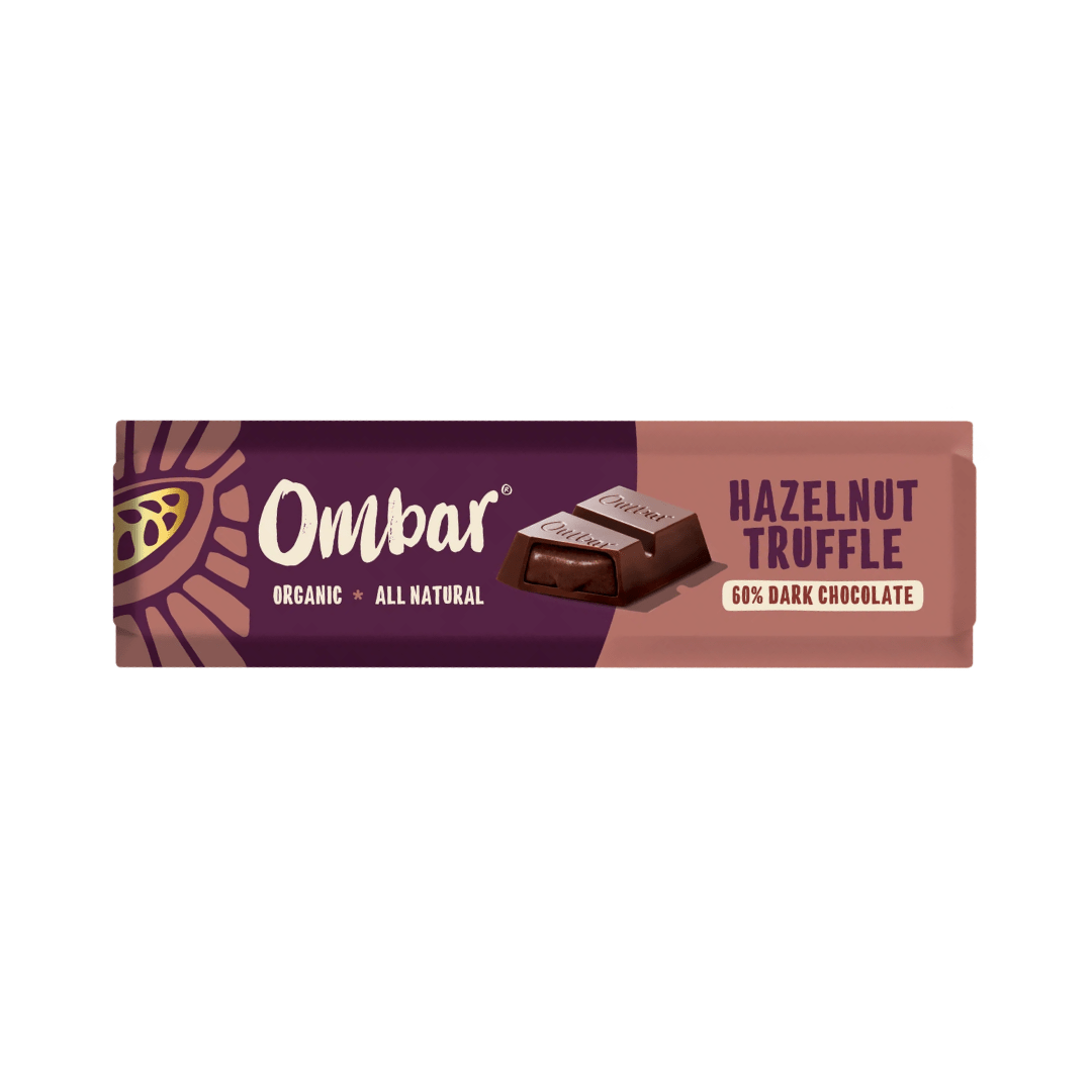 Ombar Hazelnut Truffle Filled Bar 42g - Earthfare Supermarket - 5060102662655