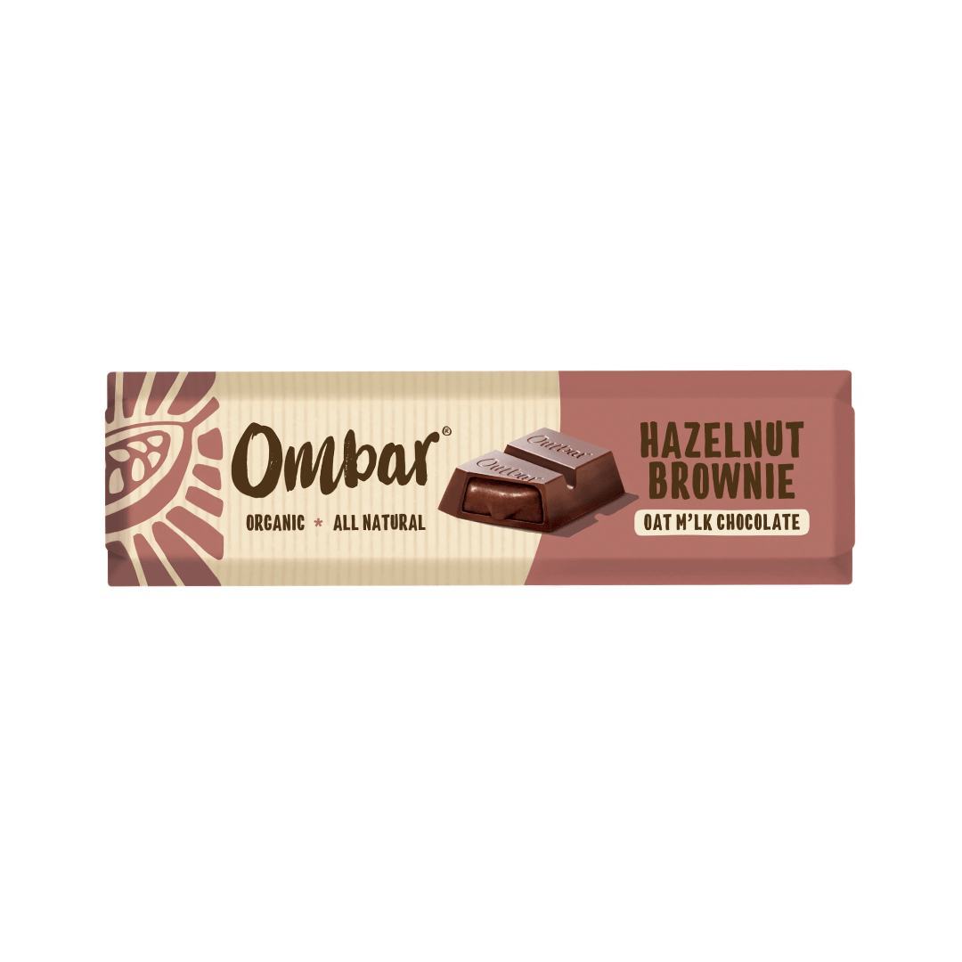 Ombar Oat M'lk Hazelnut Brownie Filled Bar 42g - Earthfare Supermarket - 5060102662518