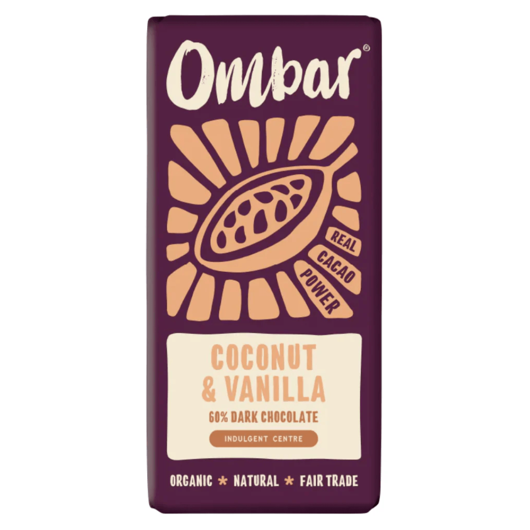 Ombar Organic Centres Coconut & Vanilla 70g - Earthfare Supermarket - 5060102662174