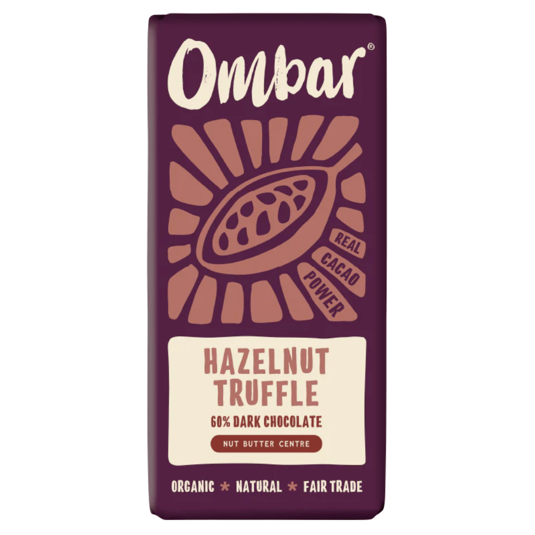 Ombar Organic Centres With Hazelnut Truffle 70g - Earthfare Supermarket - 5060102662259