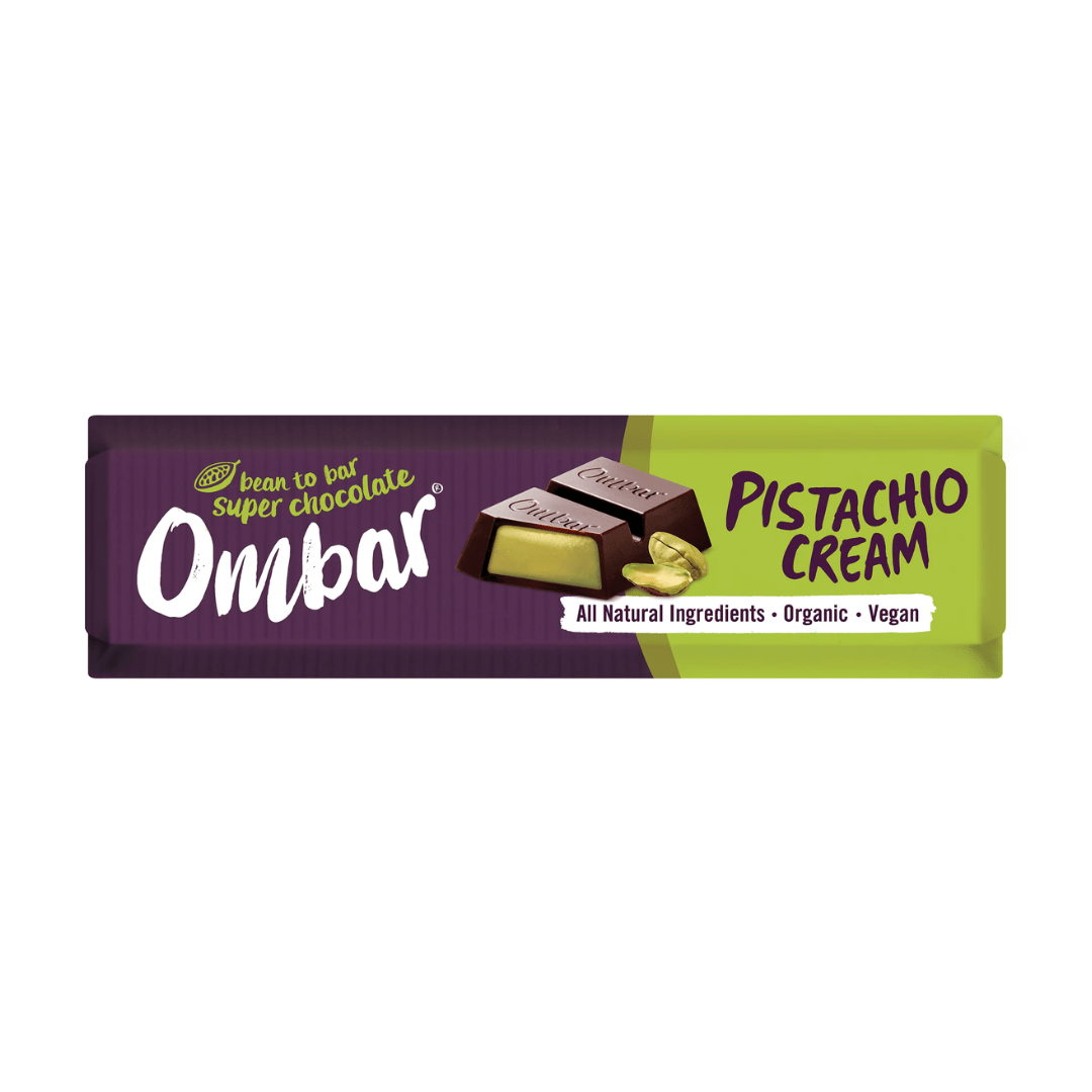 Ombar Pistachio Filled Bar 42g - Earthfare Supermarket - 5060102662686