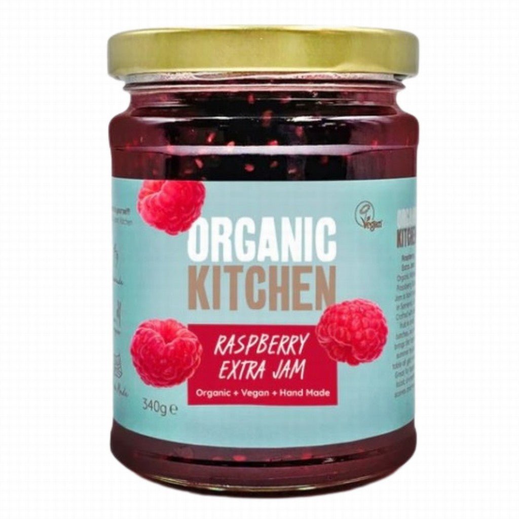 Organic Kitchen Raspberry Extra Jam - Earthfare Supermarket - 5055177501244