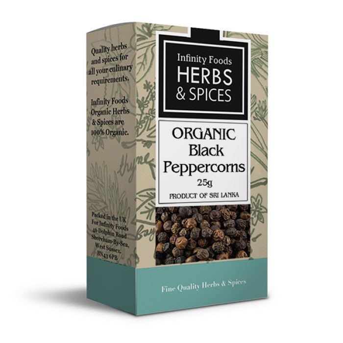 Organic Peppercorns Black - Earthfare Supermarket - 5060338030426