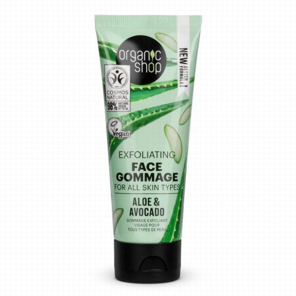 Organic Shop Face Gommage Aloe & Avocado - Earthfare Supermarket - 4743318140797