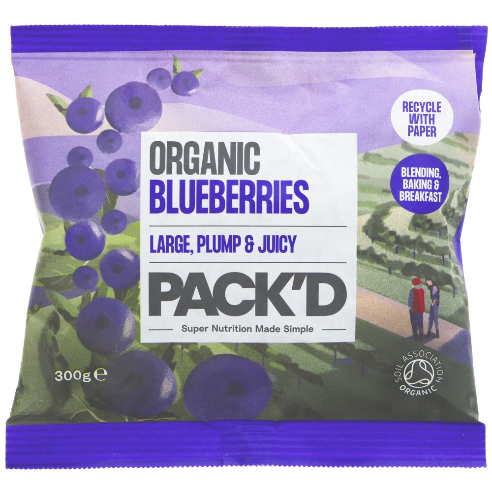 Pack'd Organic Blueberries 300g - Earthfare Supermarket - 5060465810502