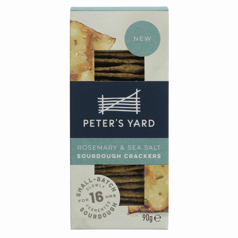 Peter's Yard Rosemary & Sea Salt Sourdough Crackers - Earthfare Supermarket - 5060198820847