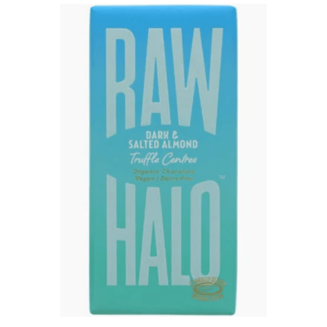 Raw Halo Organic Raw Chocolate Dark Salt Almond Truffle 90G - Earthfare Supermarket - 5060430551850