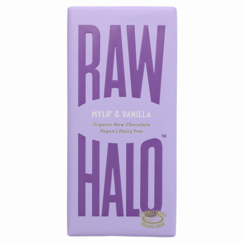 Raw Halo Organic Raw Chocolate Mylk & Vanilla 70G - Earthfare Supermarket - 5060430551553