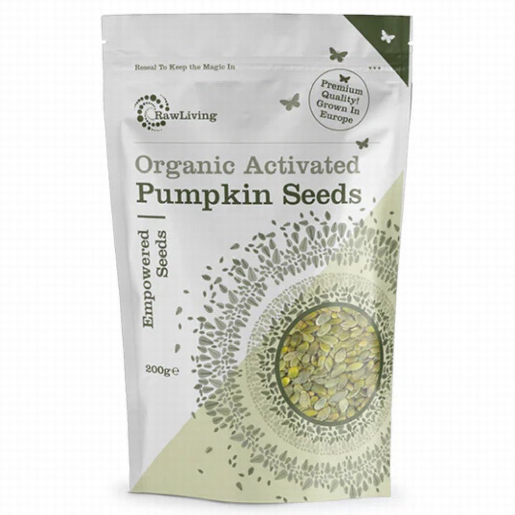 Raw Living Activated Pumpkin Seeds 200g - Earthfare Supermarket - 5060116154412