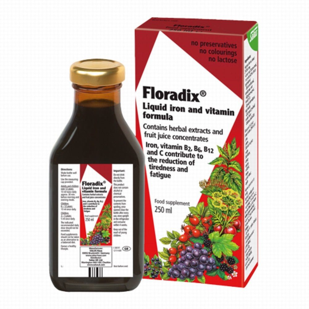 Salus Floradix Liquid Iron Formula 250Ml - Earthfare Supermarket - 4004148057076