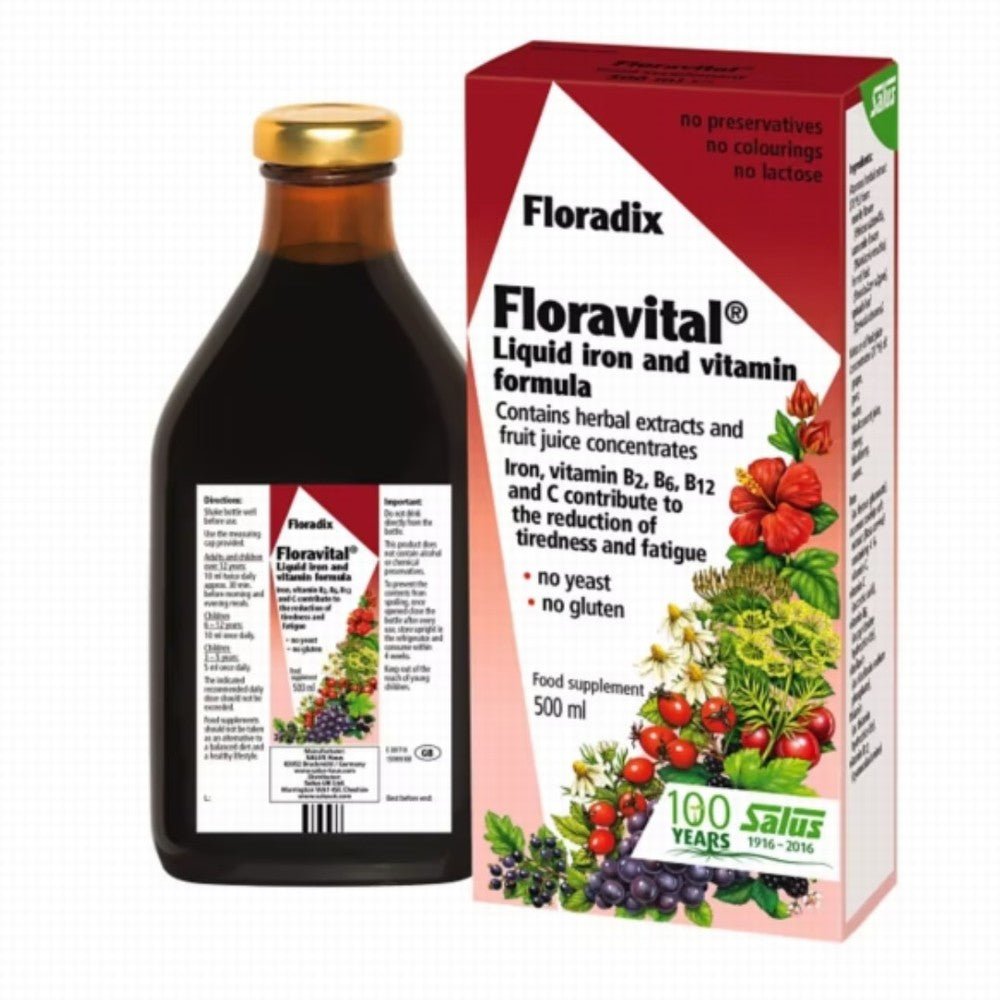 Salus Floravital Yeast Free Iron 500Ml - Earthfare Supermarket - 4004148017186