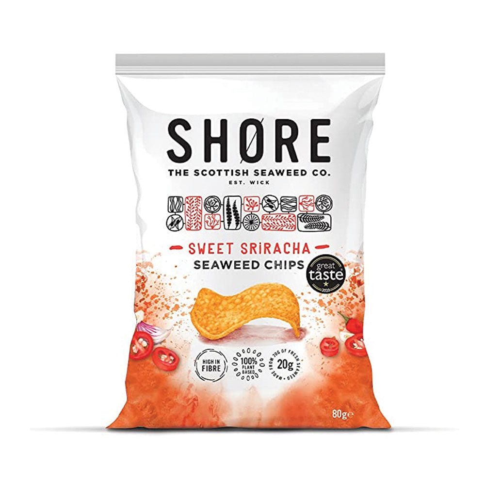Shore Seaweed Sweet Sriracha Seaweed Chips 80G - Earthfare Supermarket - 5060567680201
