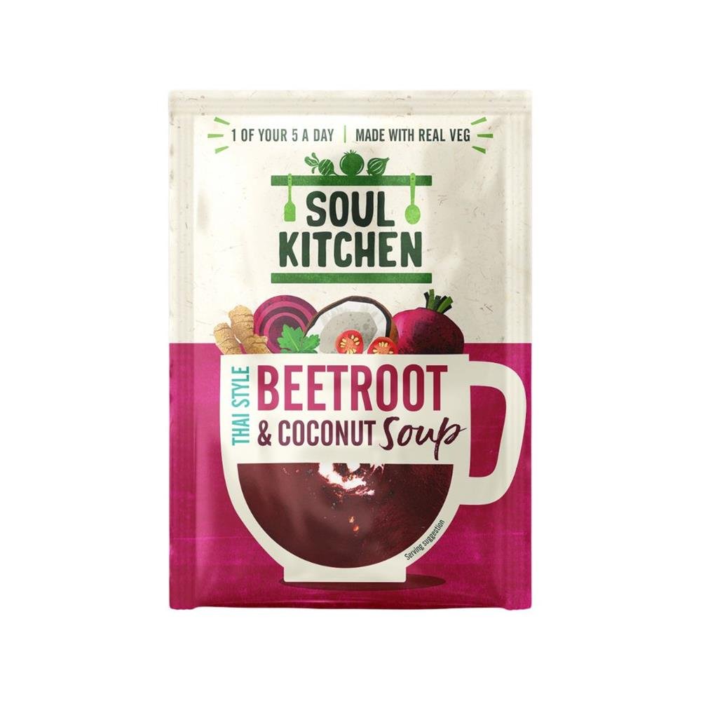 Soul Kitchen Thai Beetroot & Coconut Instant Soup 25g - Earthfare Supermarket - 5070000565101