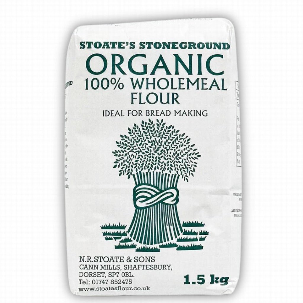 Stoates Organic 100% Wholemeal Flour 1.5KG - Earthfare Supermarket - 5060315625997