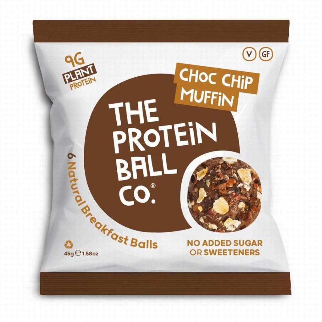 The Protein Ball Co Choc Chip Muffin Protein Breakfast Snack - Earthfare Supermarket - 813047020203