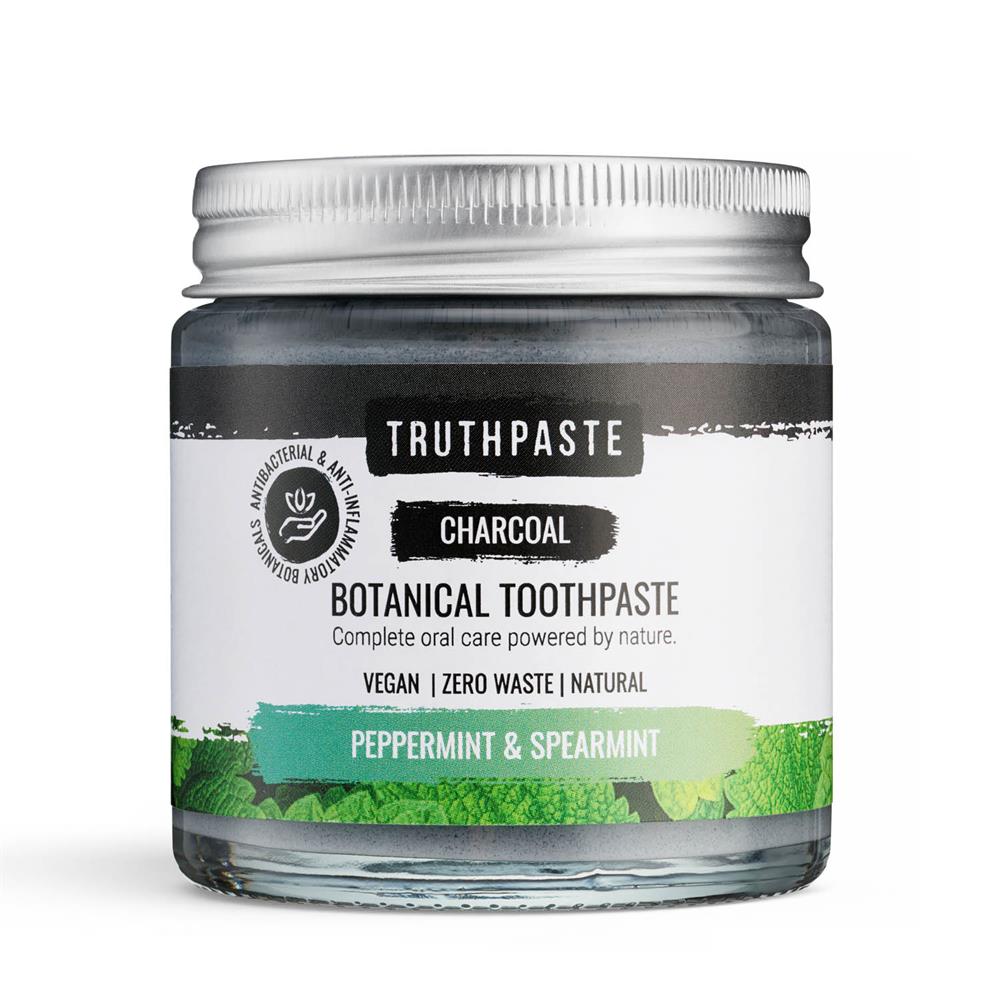 Truthpaste Charcoal Peppermint & Spearmint Toothpaste - Earthfare Supermarket - 5060655080135
