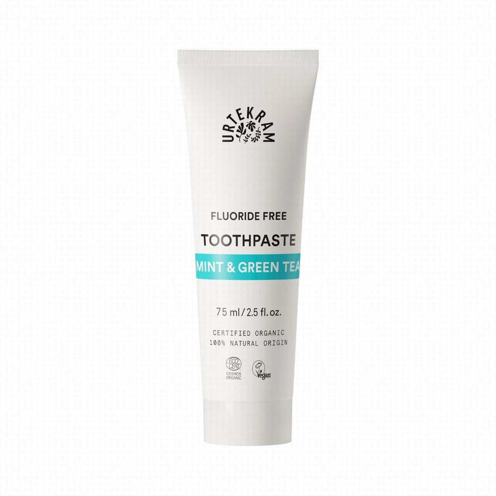 Urtekram Organic Toothpaste Mint & Green Tea - Earthfare Supermarket - 5765228837832