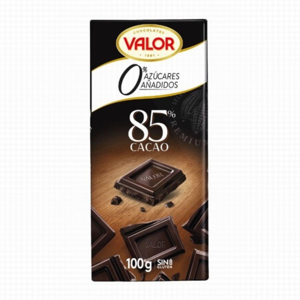 Valor Sugar Free 85% Dark Chocolate - Earthfare Supermarket - 8410109109832