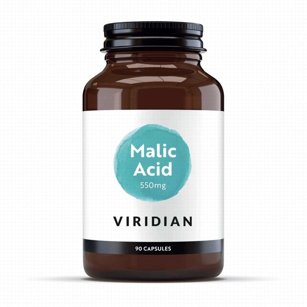 Viridian Malic Acid 500Mg 90Caps - Earthfare Supermarket - 5060003593720