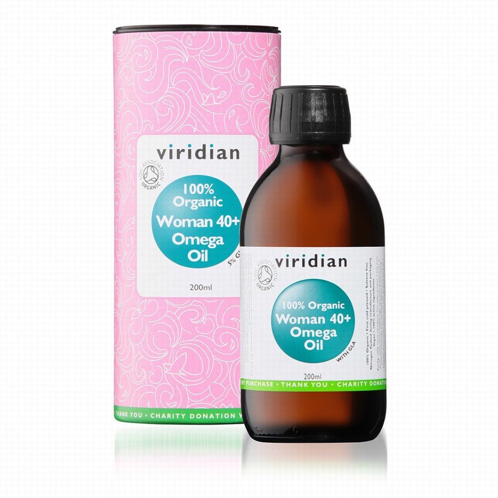 Viridian Organic Woman 40+ Omega Oil 200Ml - Earthfare Supermarket - 5060003595403