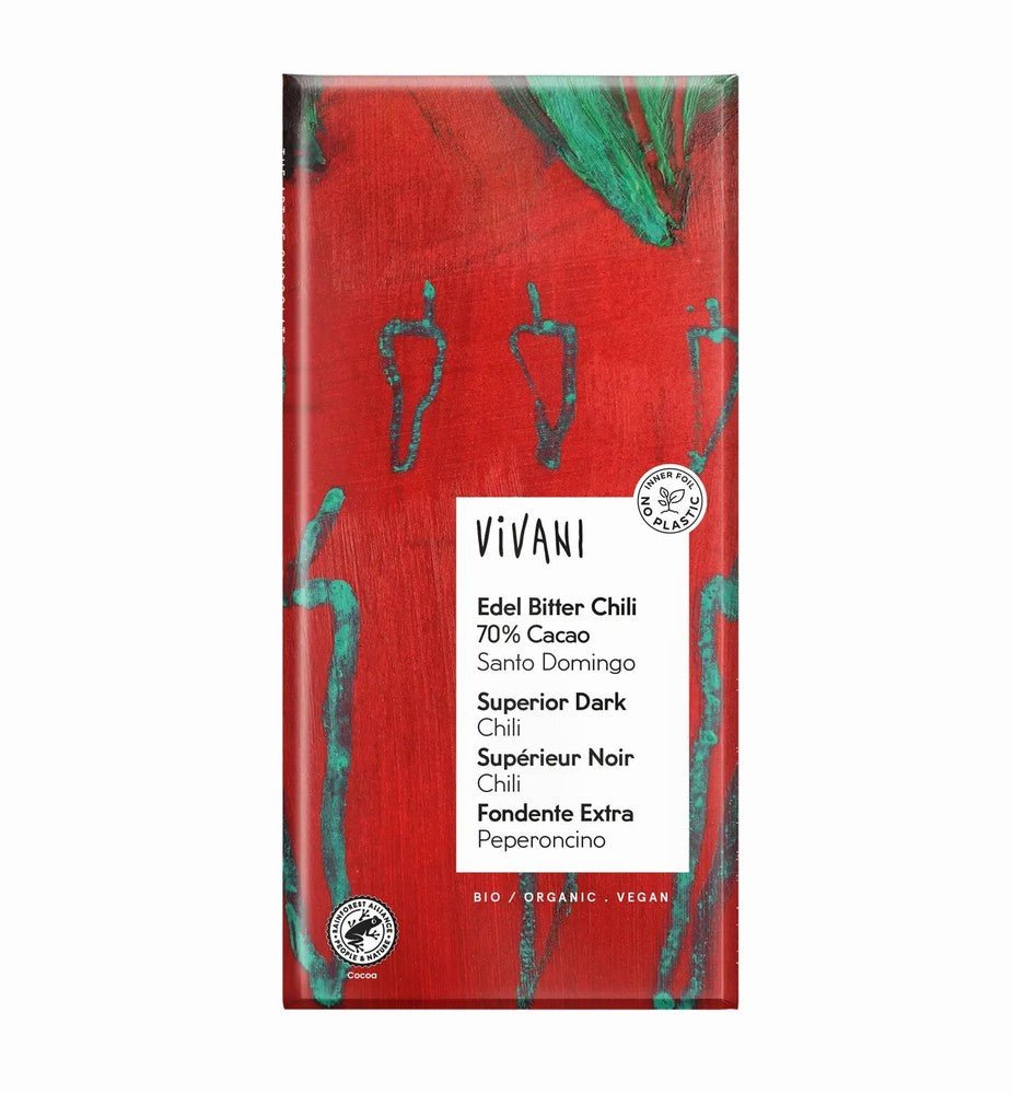 Vivani Organic Superior Dark Chilli 70% Cacao 100g - Earthfare Supermarket - 4044889005233