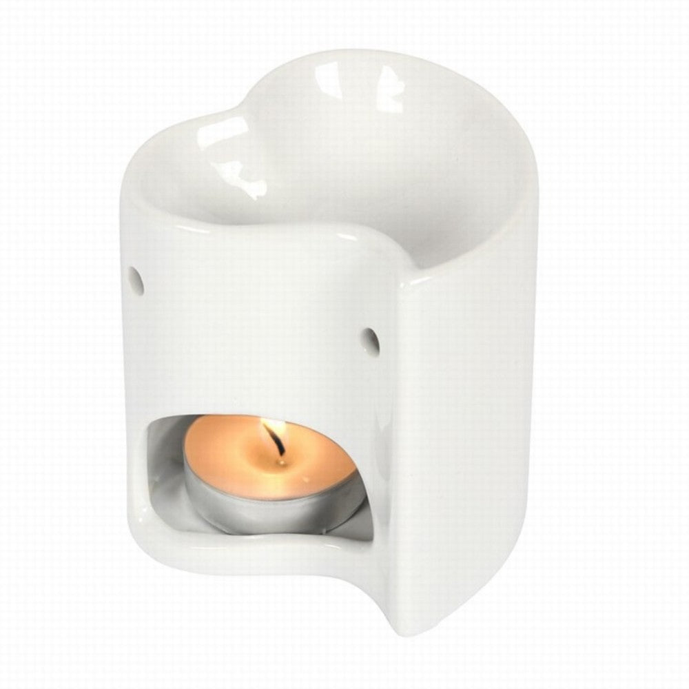 White Heart Oil Burner - Earthfare Supermarket - 5055581639403