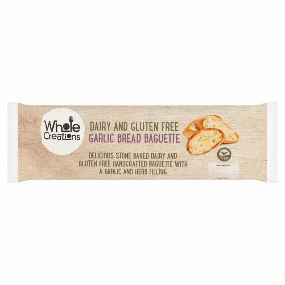 Whole Creations Garlic Bread Baguette - Earthfare Supermarket - 5060273440441