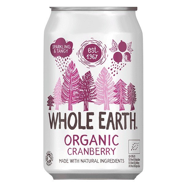 Whole Earth Organic Sparkling Cranberry 330ml - Earthfare Supermarket - 5011835102260