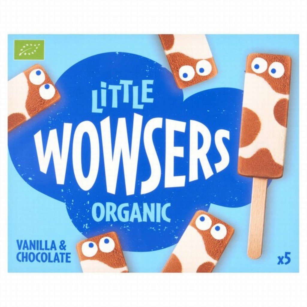 Wowsers Organic Little Vanilla & Chocolate Lolly 5 box - Earthfare Supermarket - 5060501860249