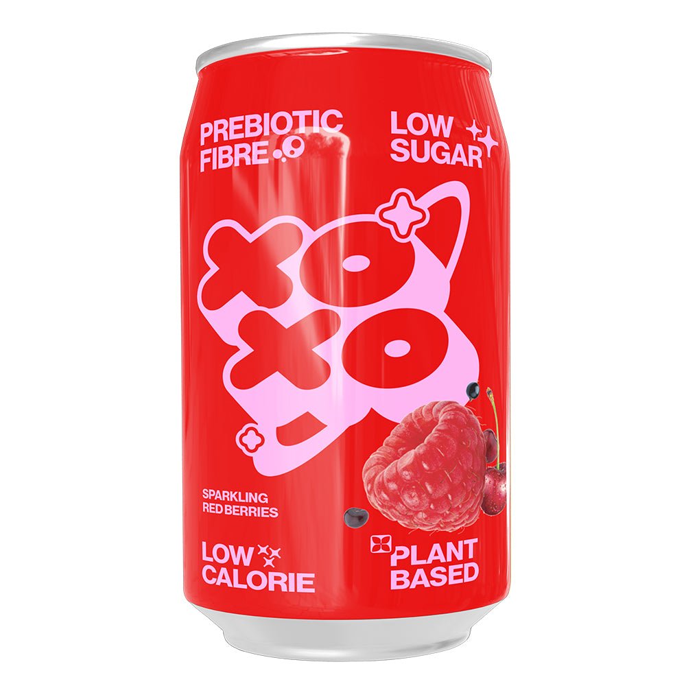 XOXO Red Berry Prebiotic Soda 330ml - Earthfare Supermarket - 5065015569145