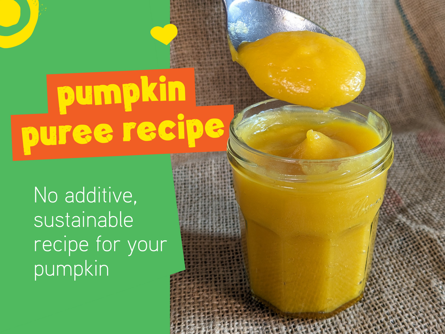 Home-made pumpkin puree recipe blog banner