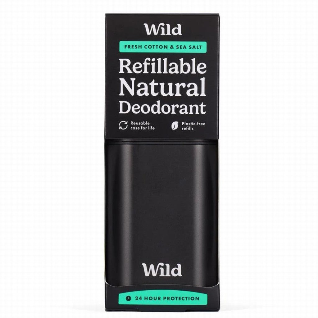 Wild Men's Black Case and Fresh Cotton & Sea Salt Deo