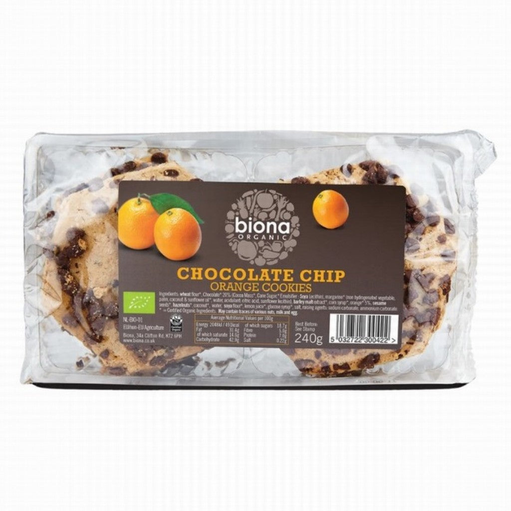 Biona Organic Chocolate Chip Orange Cookies 240G