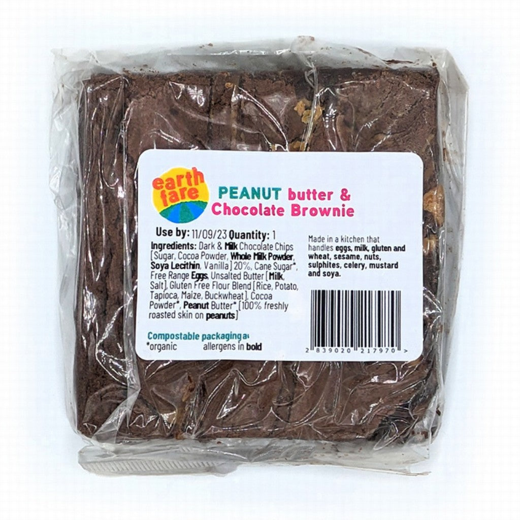 Earthfare Chocolate Peanut Butter Brownie