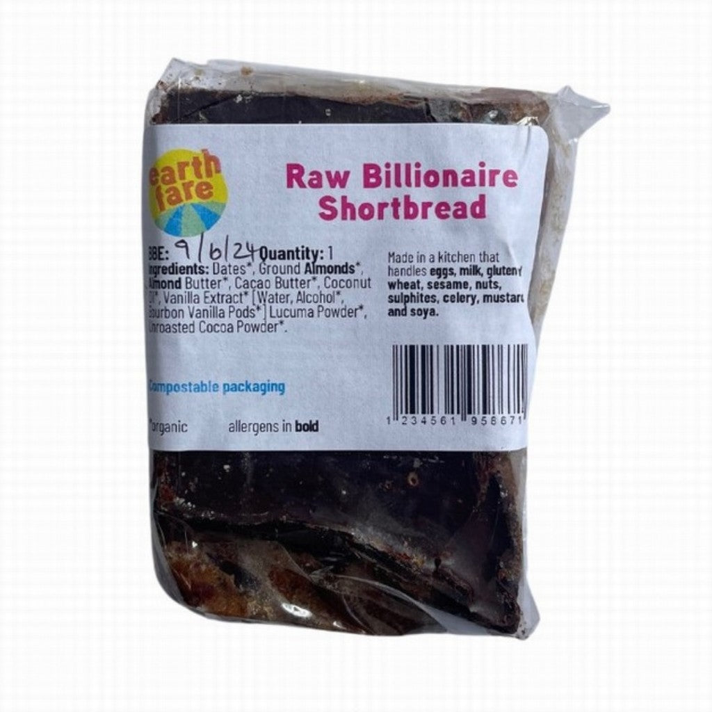 Earthfare Raw Vegan Billionaires Shortbread