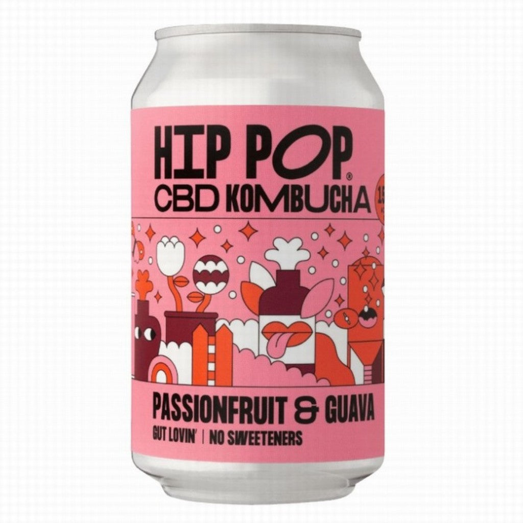 Hip Pop CBD Kombucha Passionfruit & Guava
