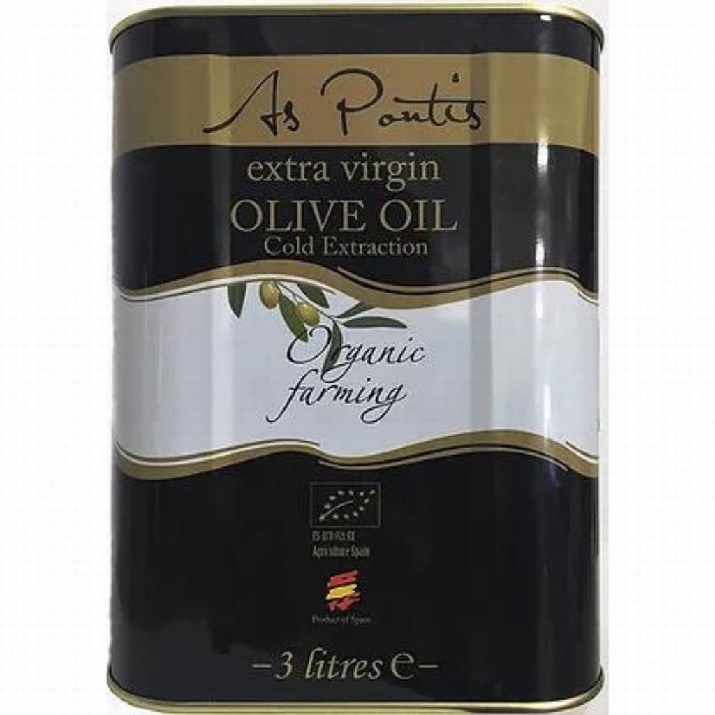 Aspontis Organic Spanish Extra Virgin Olive Oil 3Ltr