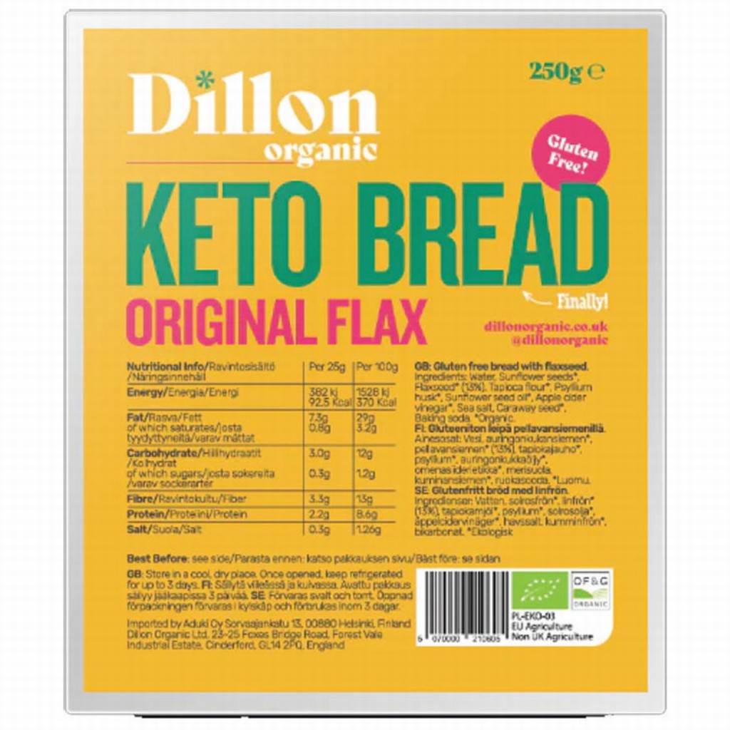 Dillon Organic Original Flax Keto Bread