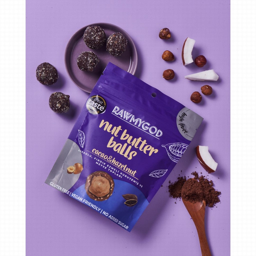 Rawmygod Raw Cacao & Hazelnut Nut Butter Balls