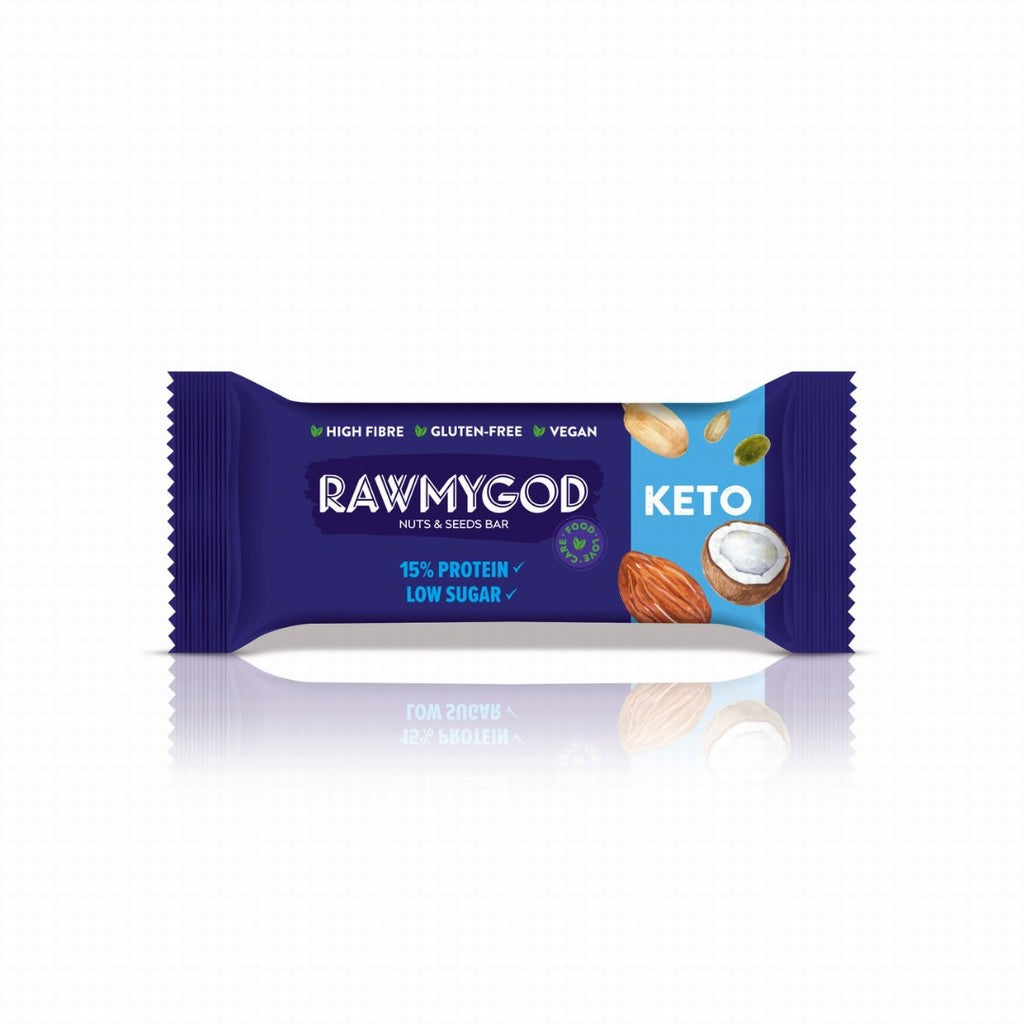 Rawmygod Keto Low Sugar Nuts & Seeds Bar