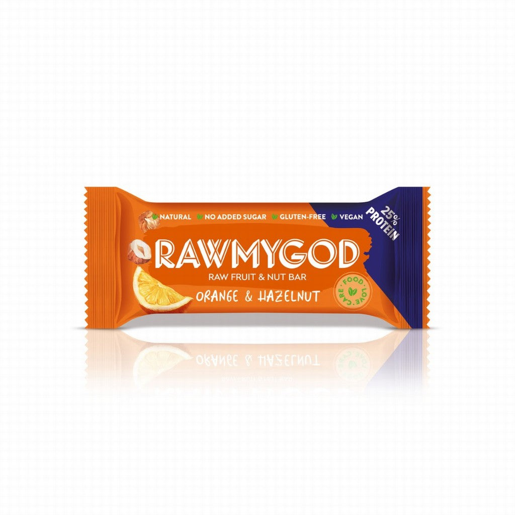 Rawmygod Orange & Hazelnut Protein Bar