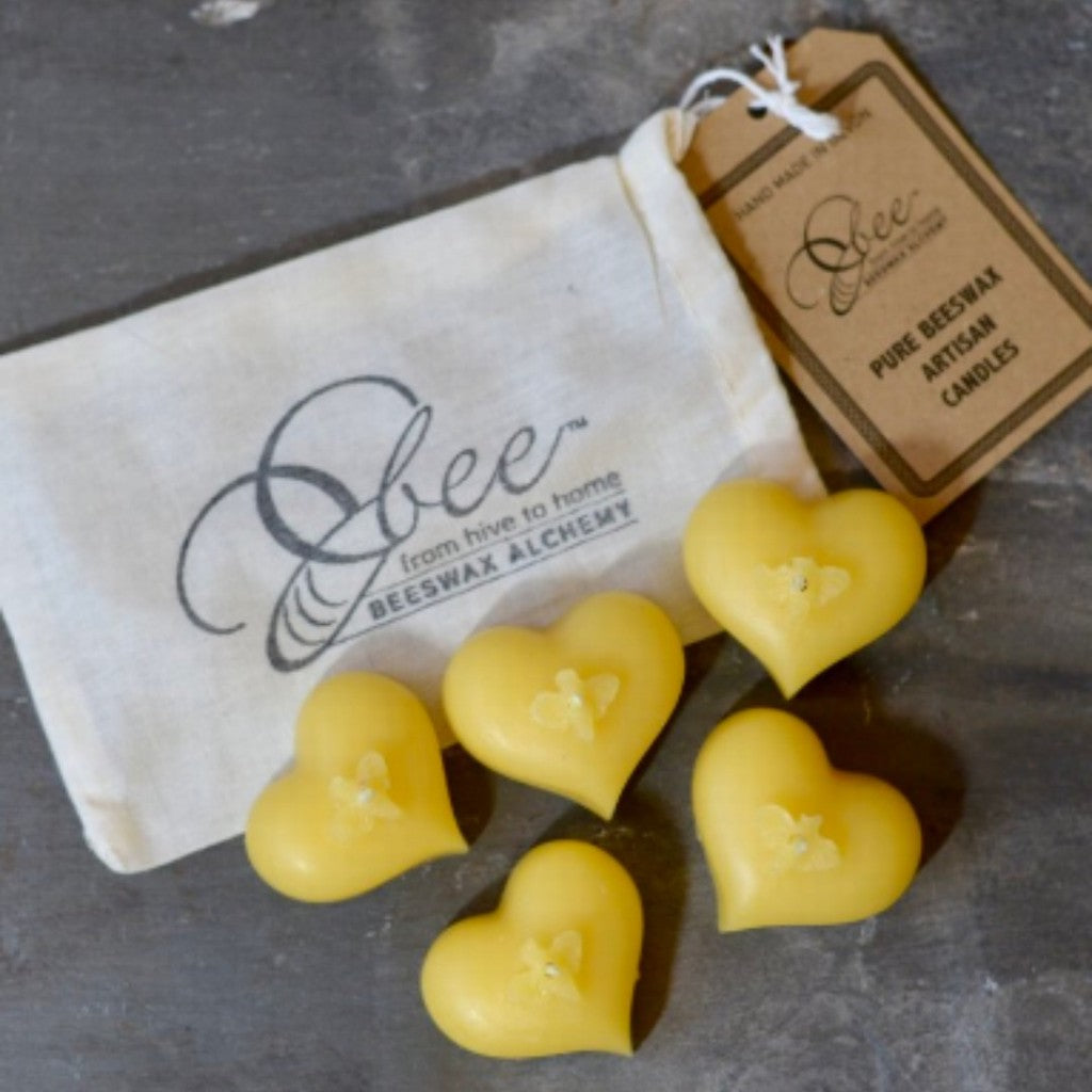 Beeswax Tealights Heart