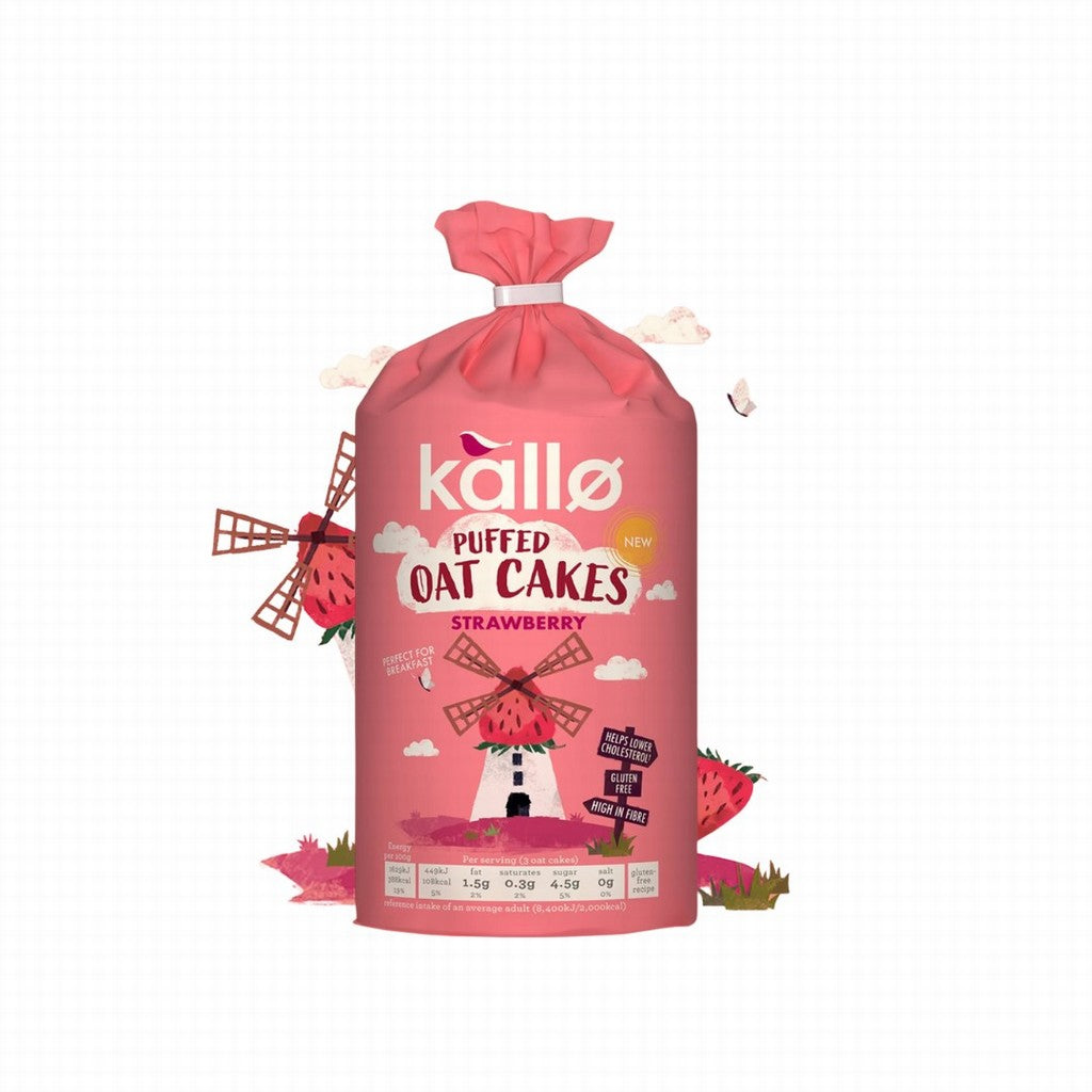 Kallo Strawberry Puffed Oat Cakes