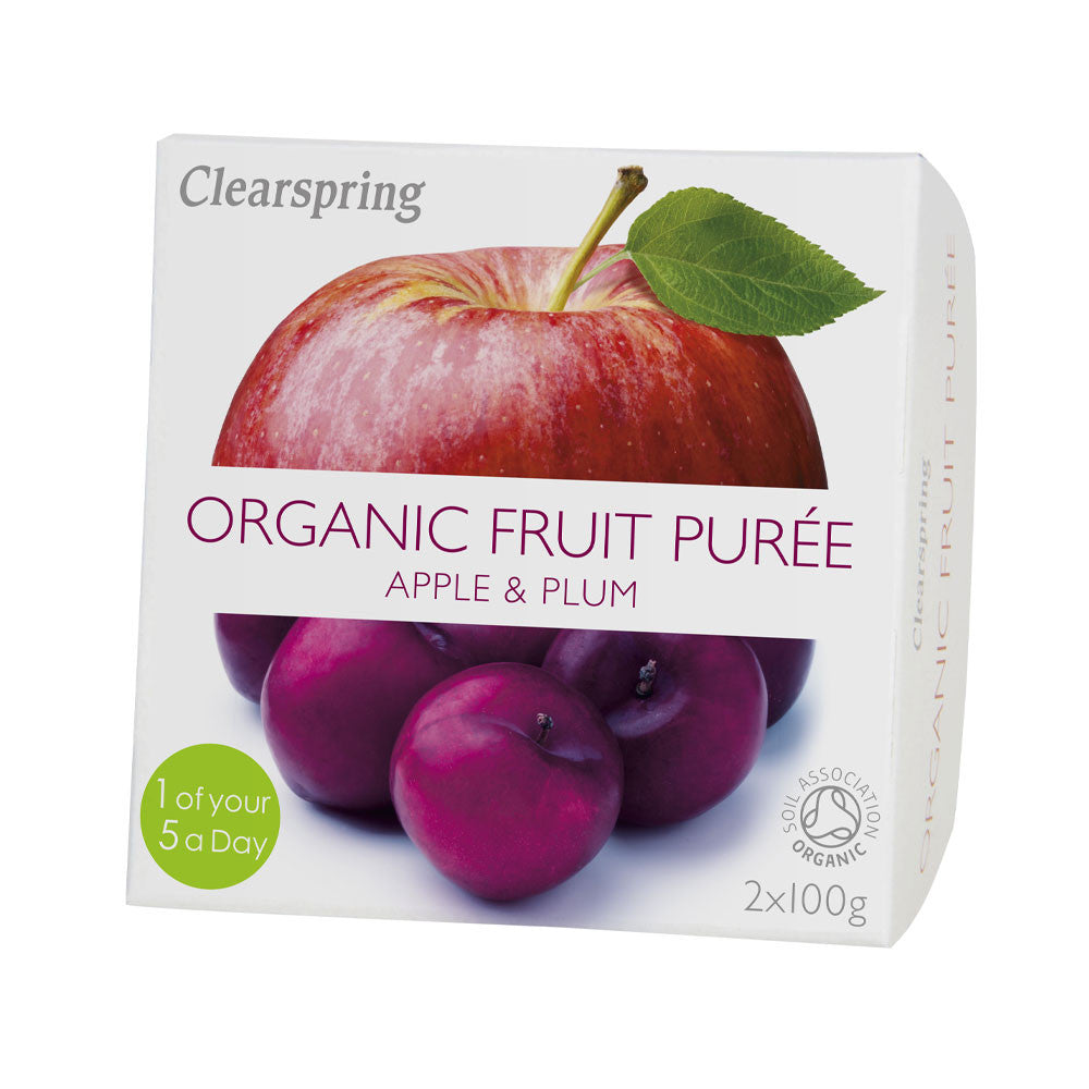 Clearspring Org. Apple & Plum Fruit Puree 220g